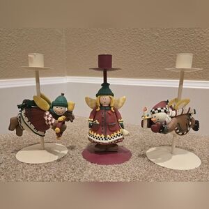 Debbie Mumm Folk Art Candle Holders (2000)